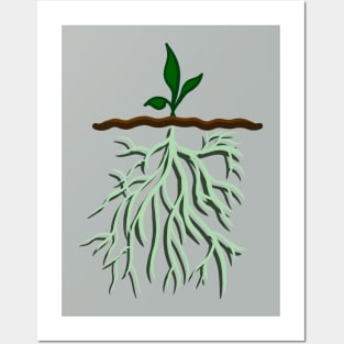 Growing plant Posters and Art